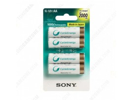 Rechargeable Batteries (AA) Sony 2000mAh 